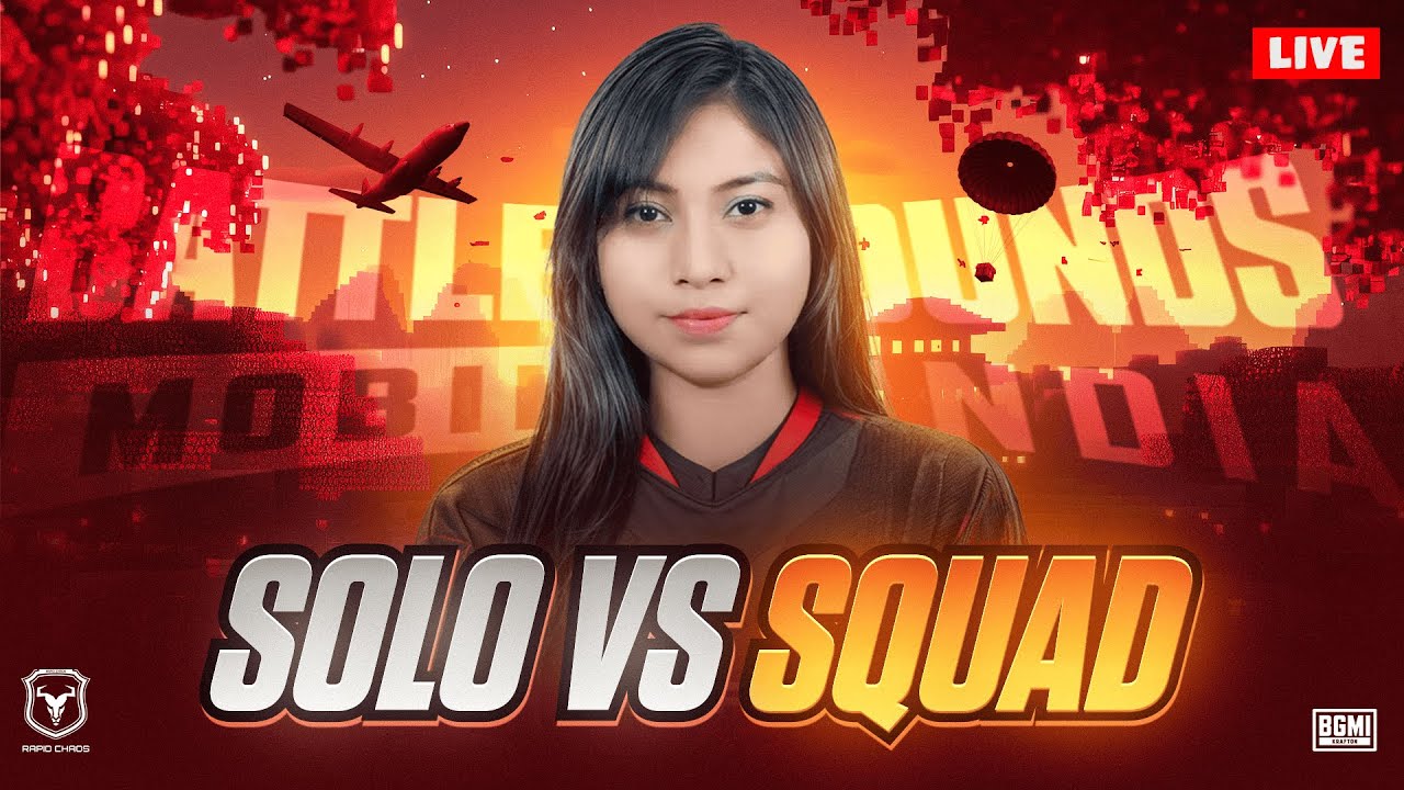 Solo v Squad | Vixxen Gaming | #bgmilive #bgmigirlgamer #igl #funny