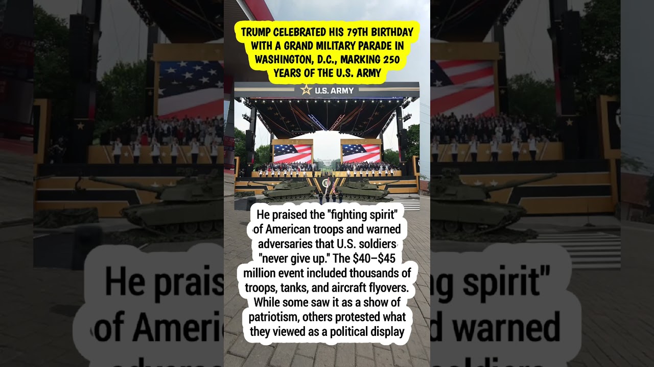 Trump celebrates 'fighting spirit' of US armed forces during massive military parade in Washington