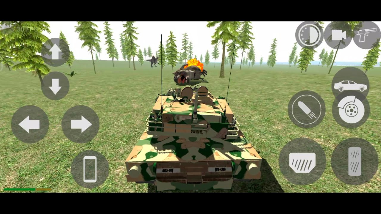 Tank VS Dino hunt in jungle //indian bike driving 3D//#indianbikedriving3d #indianbikedriving3dgame