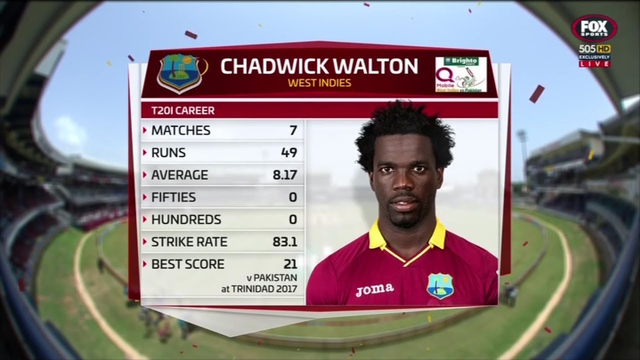 Chadwick Walton 40(31) vs Pakistan 4th T20 | BBB | Pakistan vs West Indies 2017 4th T20