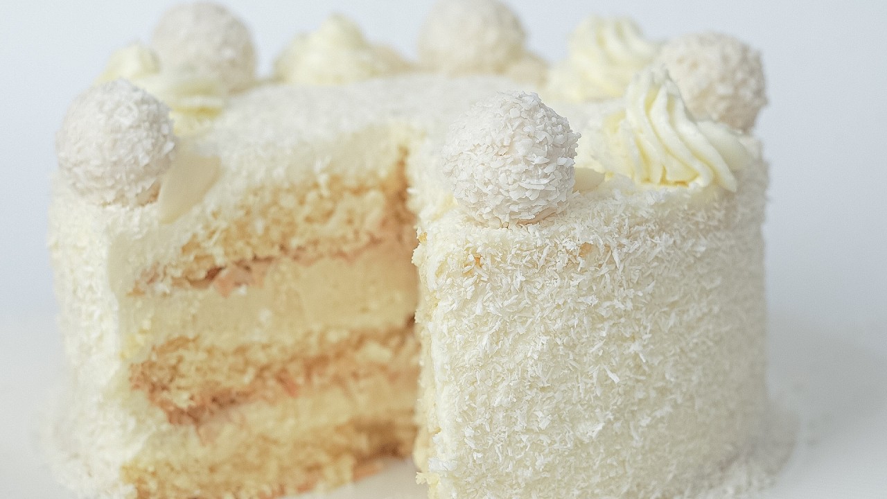 Торт Рафаэлло на 8 Марта 🌸 Самый Нежный Кокосовый Торт со Вкусом Конфет!