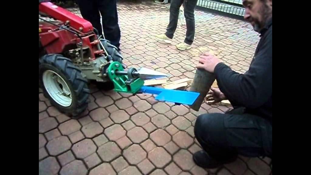 Vite spaccalegna su motocoltivatore, Screw log splitter on cultivator