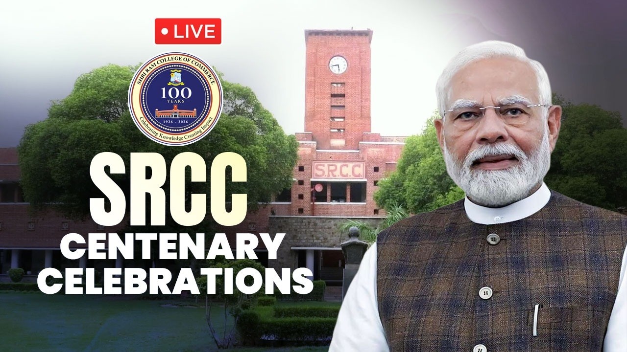 LIVE: PM Modi participates in the centenary celebrations of Shri Ram College of Commerce (SRCC)