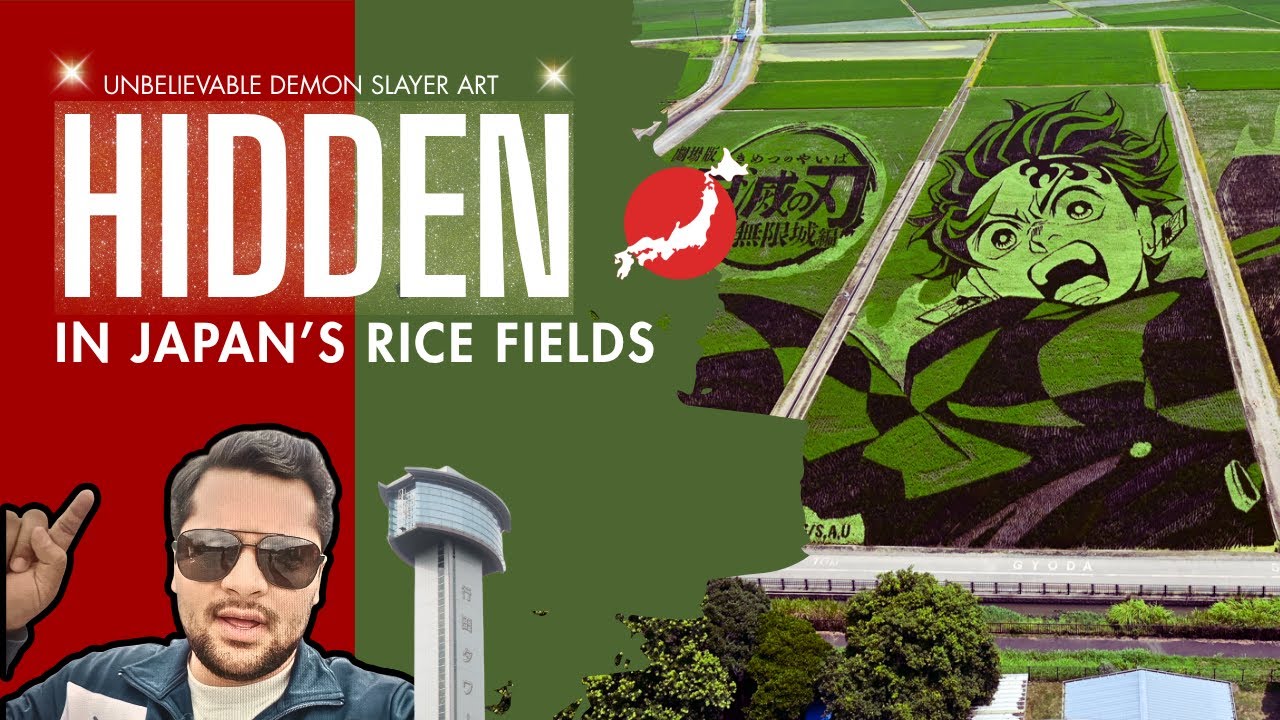 I Found Demon Slayer Hidden in a Japanese Rice Field! 🇯🇵🌾