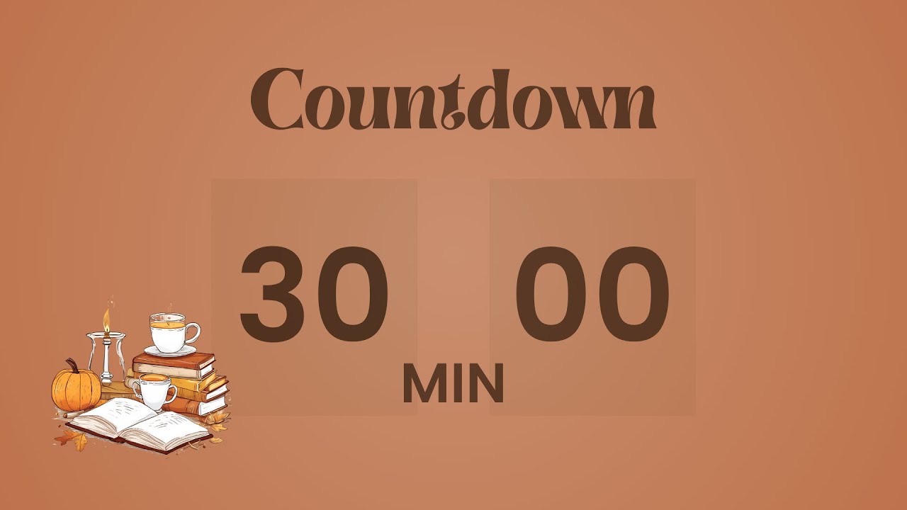 🎃 Pumpkin Pie Reading Timer &ndash; 30 Min | Autumn Series 🍂 Peaceful Reading Countdown (No Music)