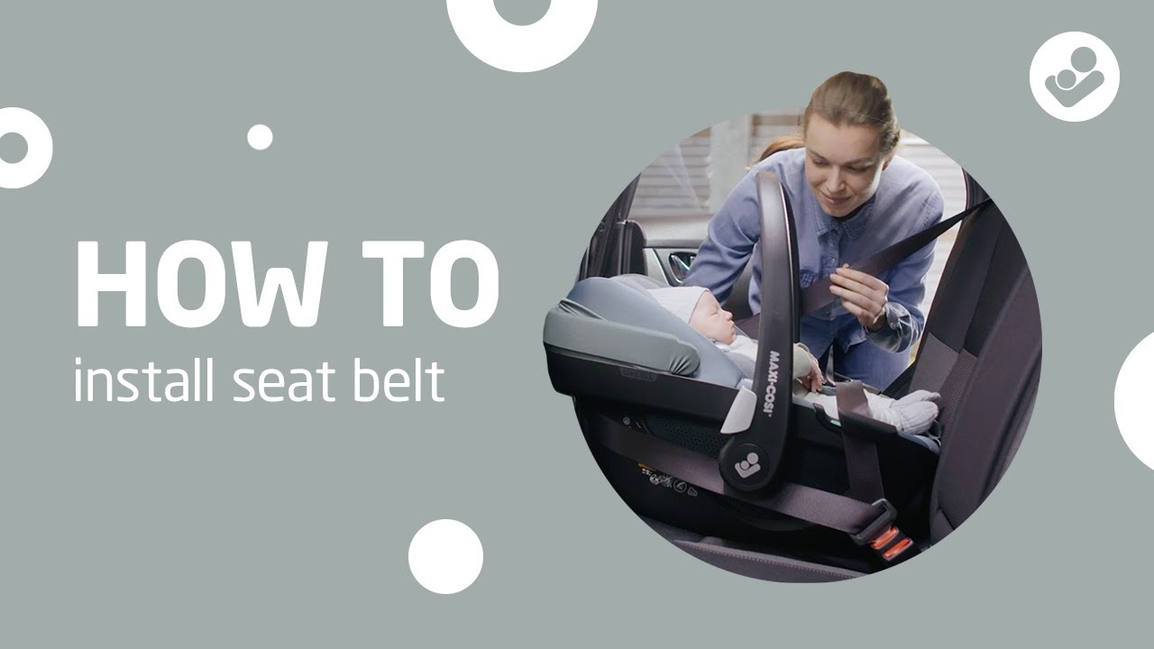 How to install the Maxi-Cosi Pebble 360 with vehicle belt in the car and take it out