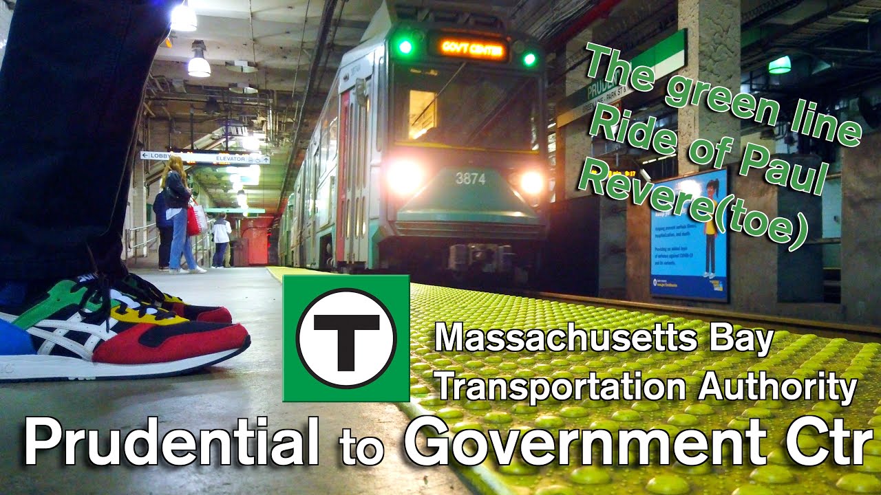 The GREEN LINE ride of Suprtoe (Revere) - BOSTON MBTA