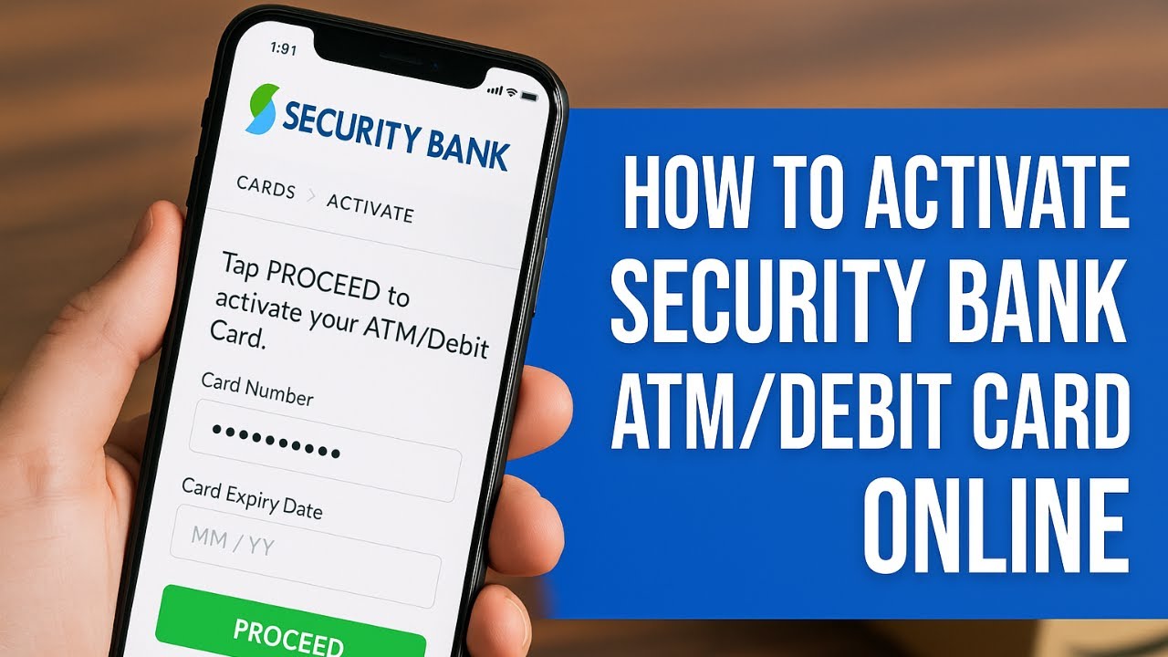 Как активировать банковскую/дебетовую карту Security Bank онлайн