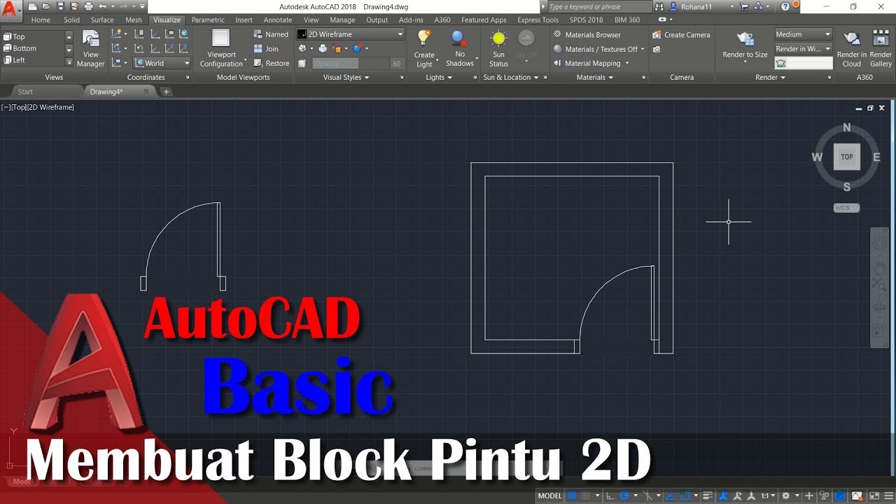 Cara Membuat Pintu 2D Untuk Denah Di AutoCAD