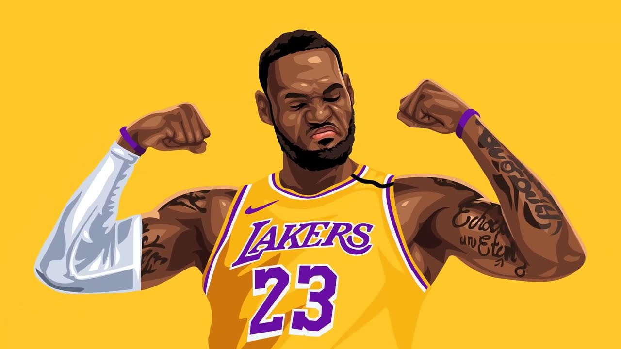 lebron james in vector style - speed art using adobe illustrator