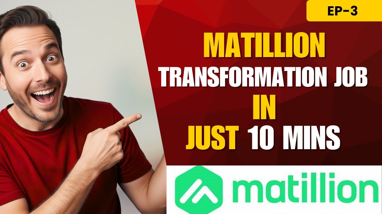 Matillion Transformation Job in 10 Minutes- No-Code ETL