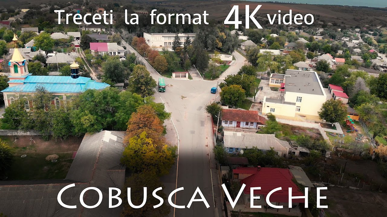 Cobusca Veche.4K video. Drumul de la începutul satului Cobusca Veche pînă la 