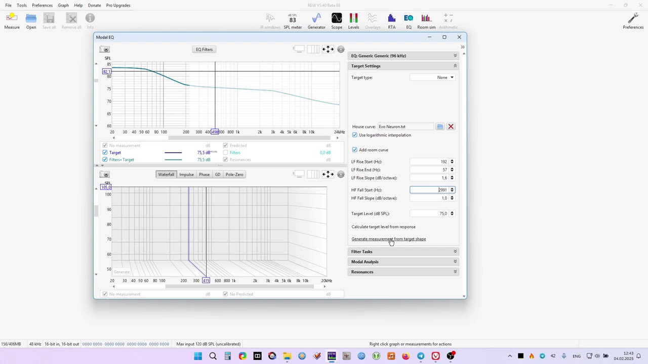 How to edit target curve in REW