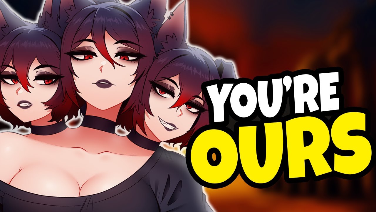 Three-Headed Soft Yandere Cerberus Girl Claims You Forever 🐶❤️‍🔥