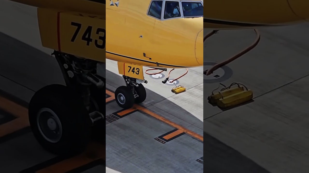 DHL Cargo Jet on Stand | Ground Power Connection at Work