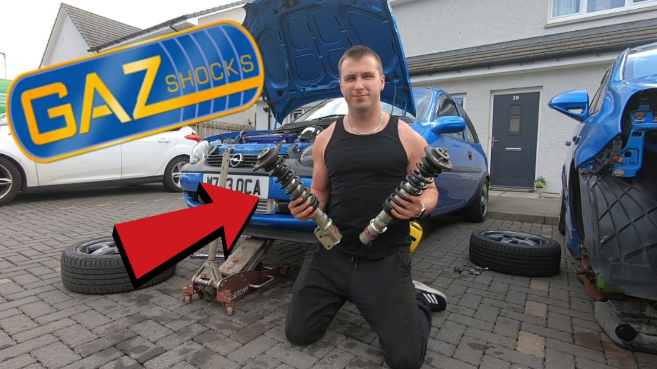 INSTALLING GAZ COILOVERS ONTO THE CORSA B C20LET!!