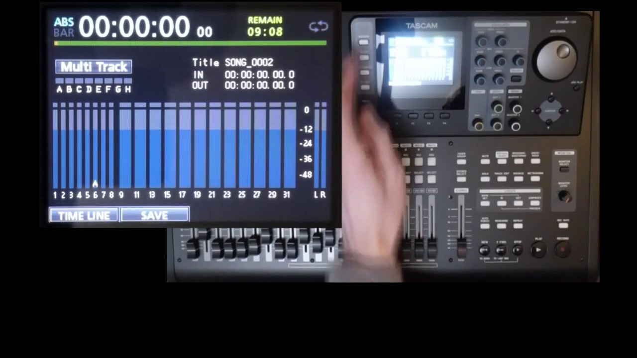 Инструкция 2 по использованию Tascam DP24/32SD: ​​Сброс до известного состояния