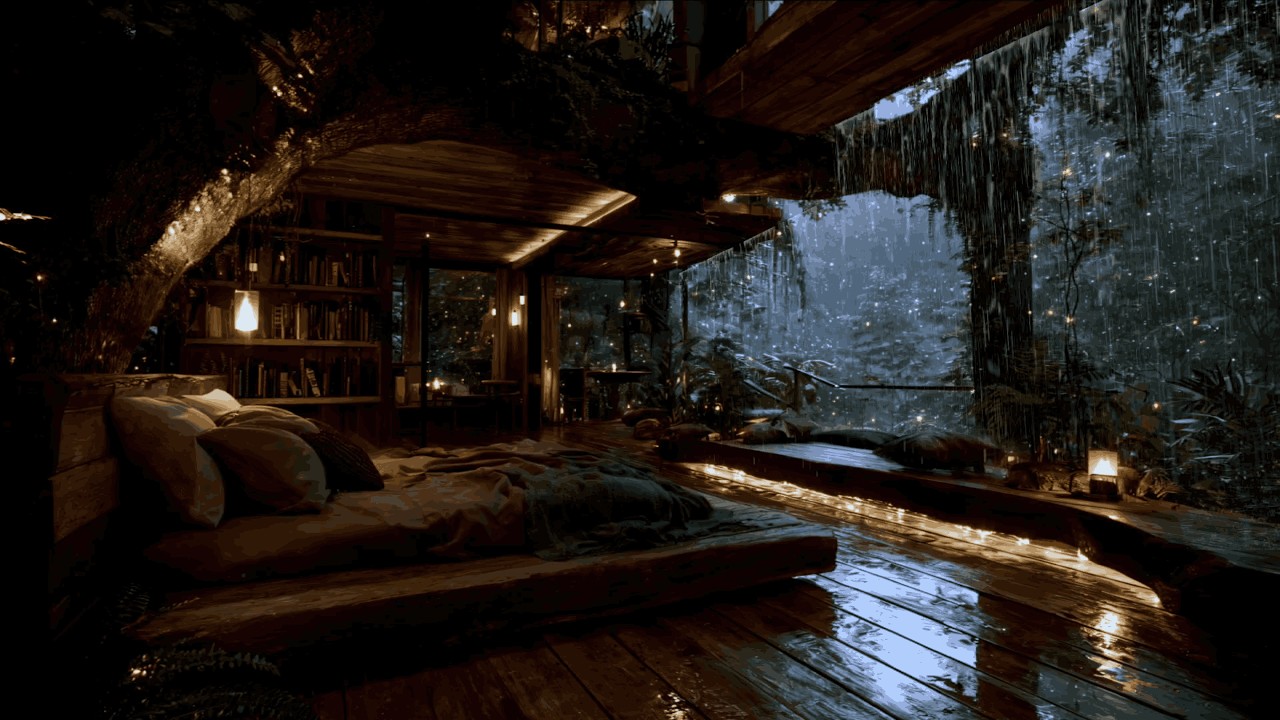 Soft Rain in the Deep Forest at Night 🌧️| Relax & Drift into Deep Sleep, Relaxation
