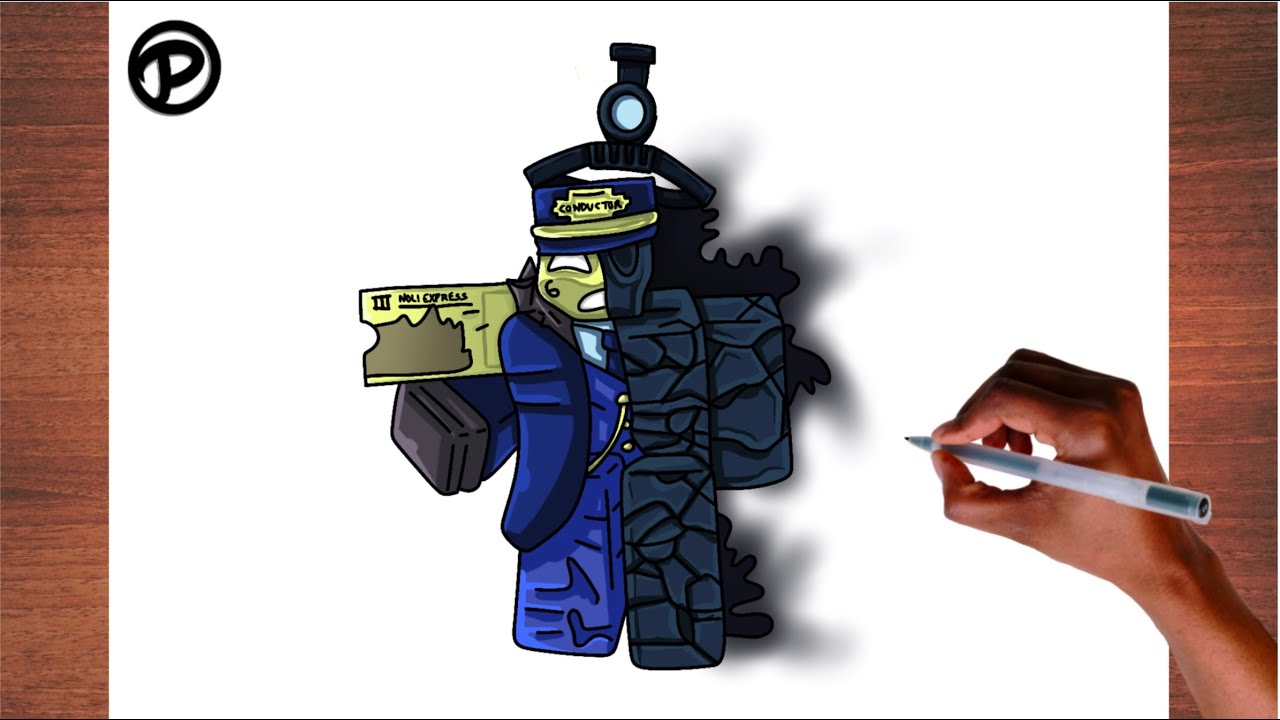 How to Draw Conductor Noli Forsaken Roblox Step by step Line by Line