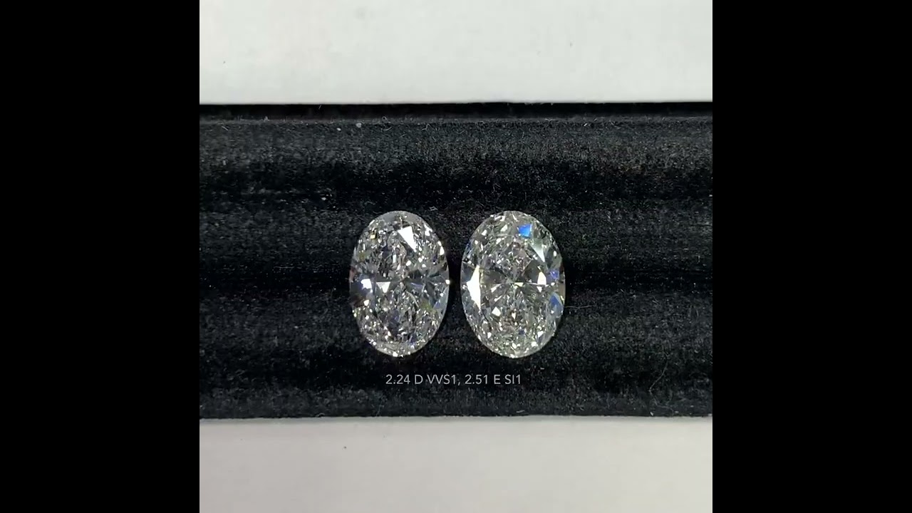 Oval Loose Natural Diamond Comparison