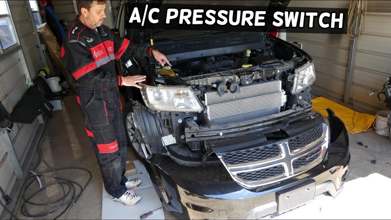 DODGE JOURNEY AC PRESSURE SWITCH LOCATION IF YOU NEED TO REPLACE IT  FIAT FREEMONT