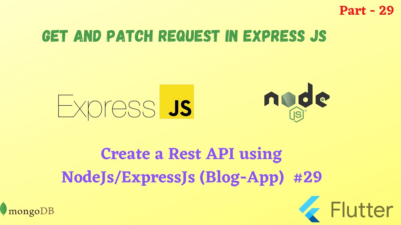 NodeJs: Rest API endpoint creation of Get and Update the profile data  || Get and Patch Request