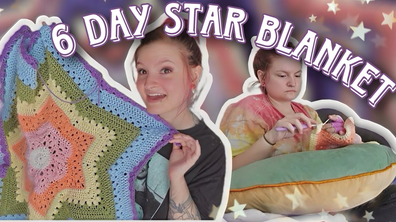 crocheting the viral 6 day star blanket