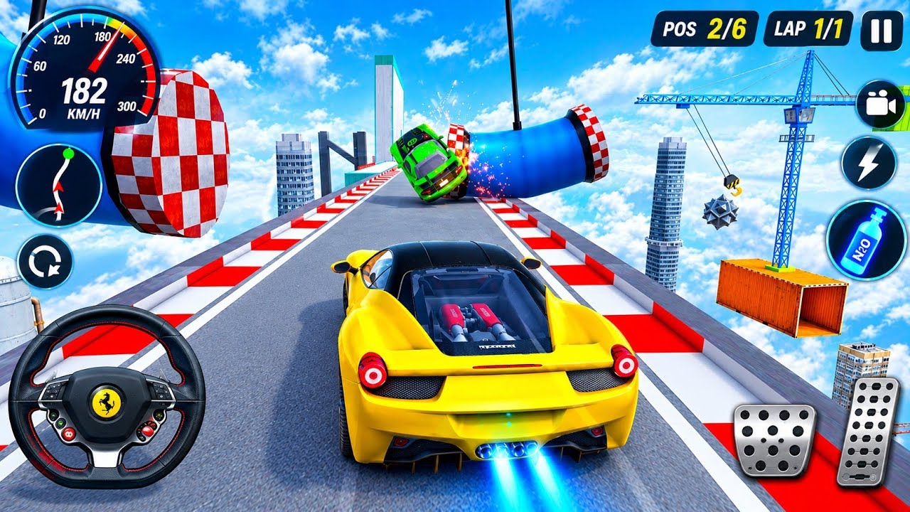 Mega Ramp Car Stunts Simulator 2026 - Impossible Car Tracks Racing 3D - Android Gameplay