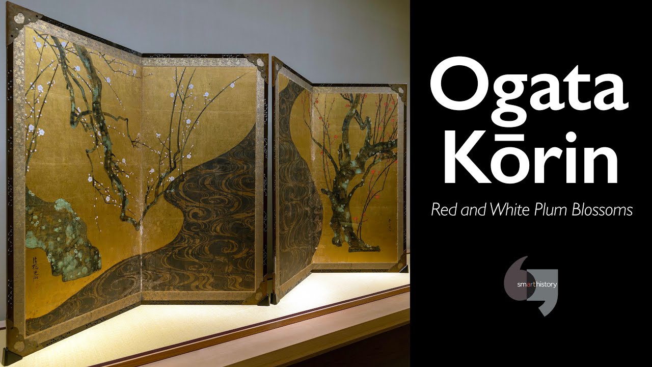 Ogata Kōrin, Red and White Plum Blossoms