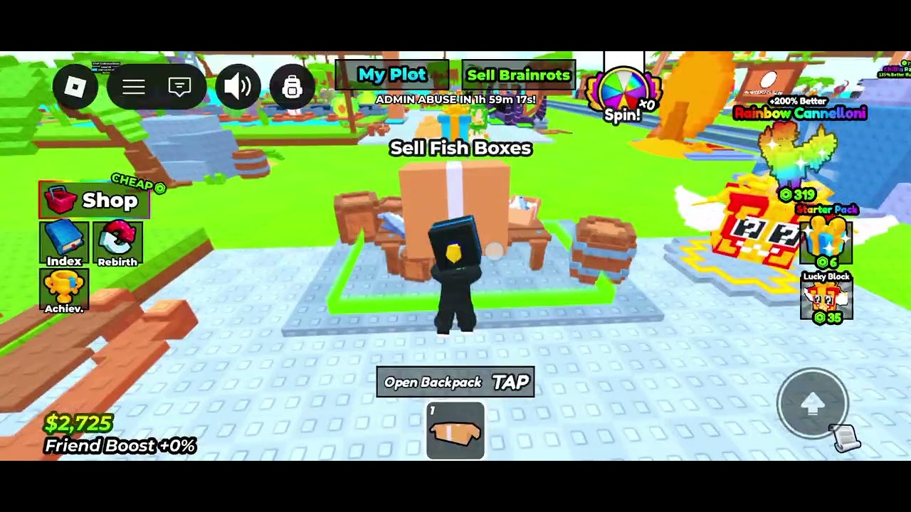 Making brainrots fish for me in Roblox (My Fishing Brainrots)