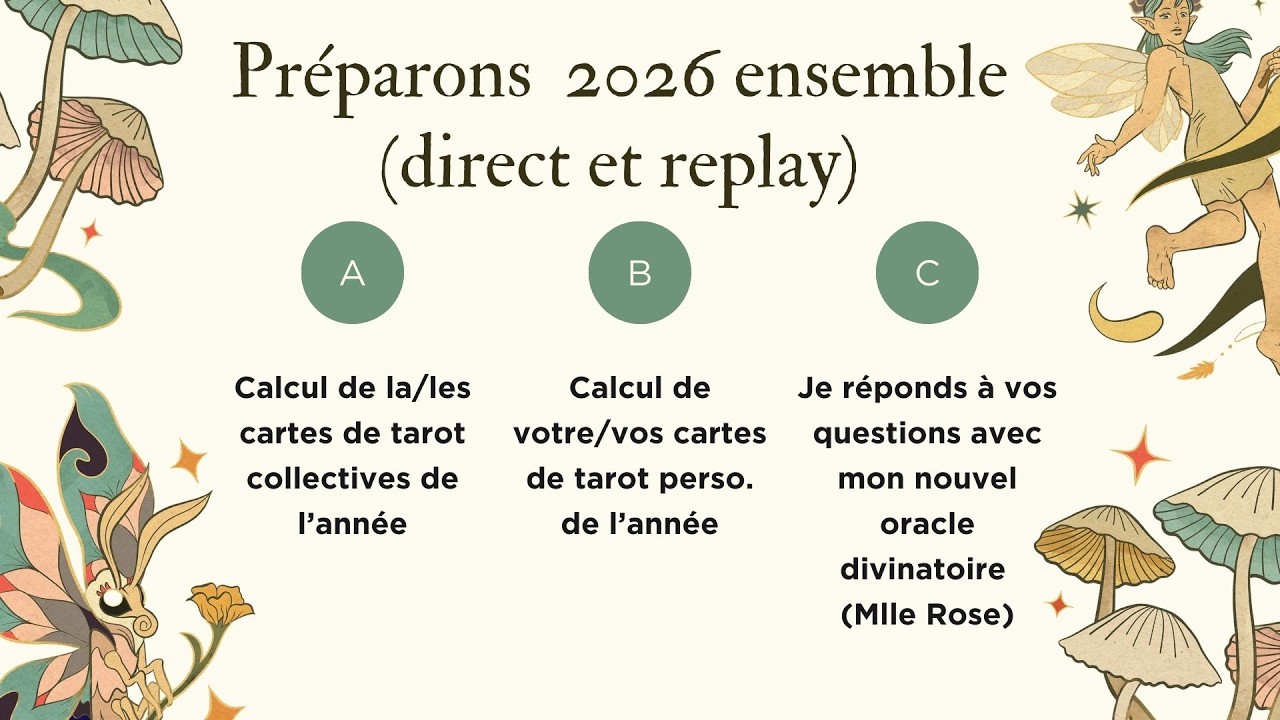 Claire en direct : préparez votre année 2026 avec moi + tirons les cartes ensemble !