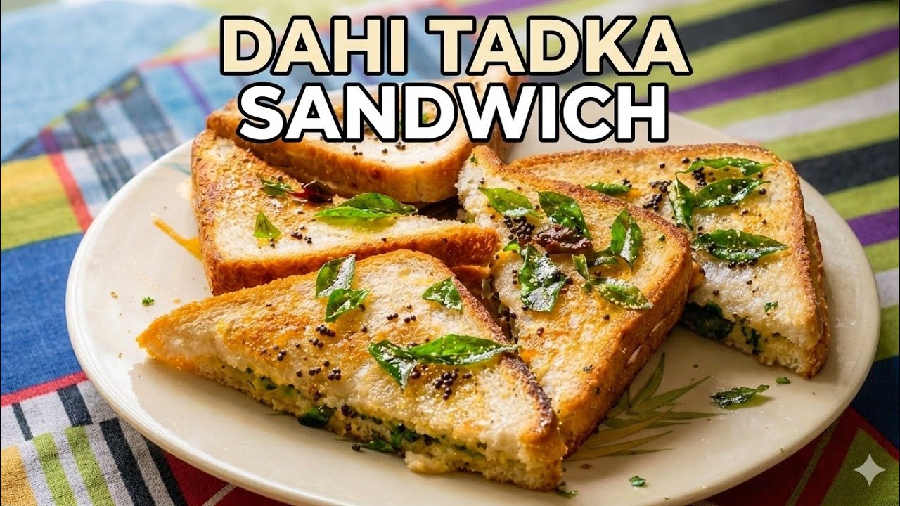 Trending dahi tadka sandwich | Incredible crispy sandwich recipe 