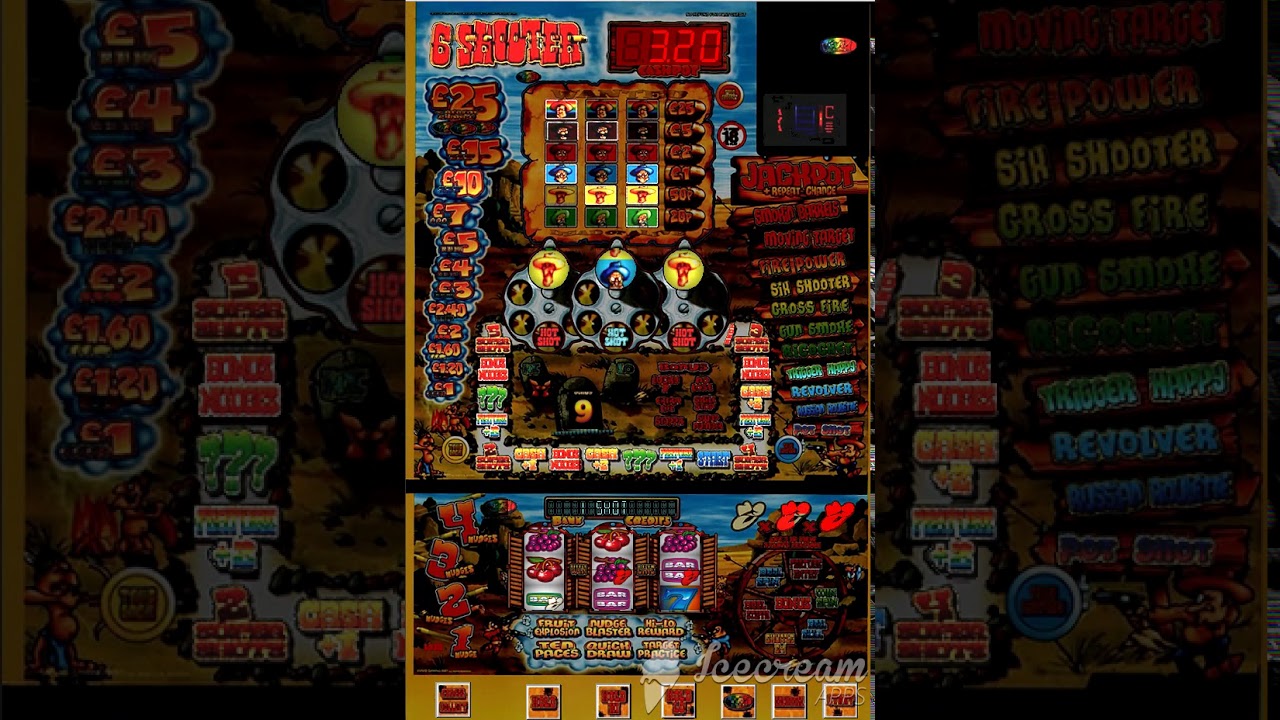 Vivid 6 Shooter fruit machine - Jackpot!