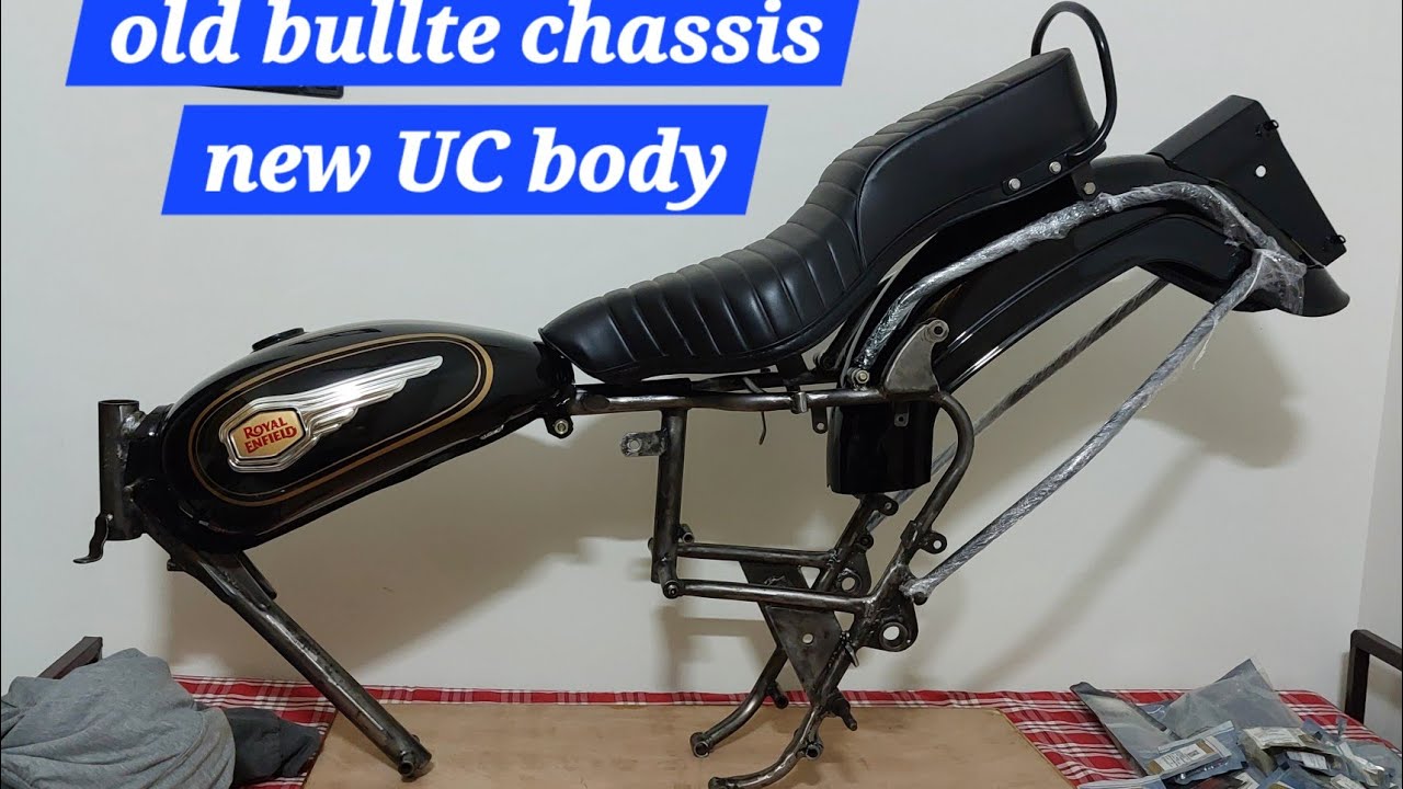 Old bullte 350 standard chassis ( frame ) and  UC model body part fitment .