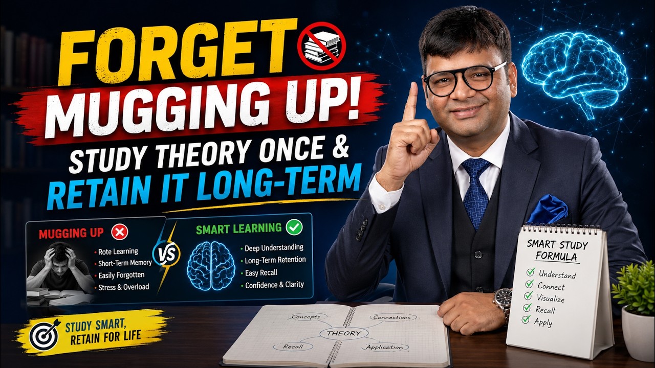 Forget Mugging Up, Study Theory Once & Retain It Long-Term | CA Satish Jalan | SJC