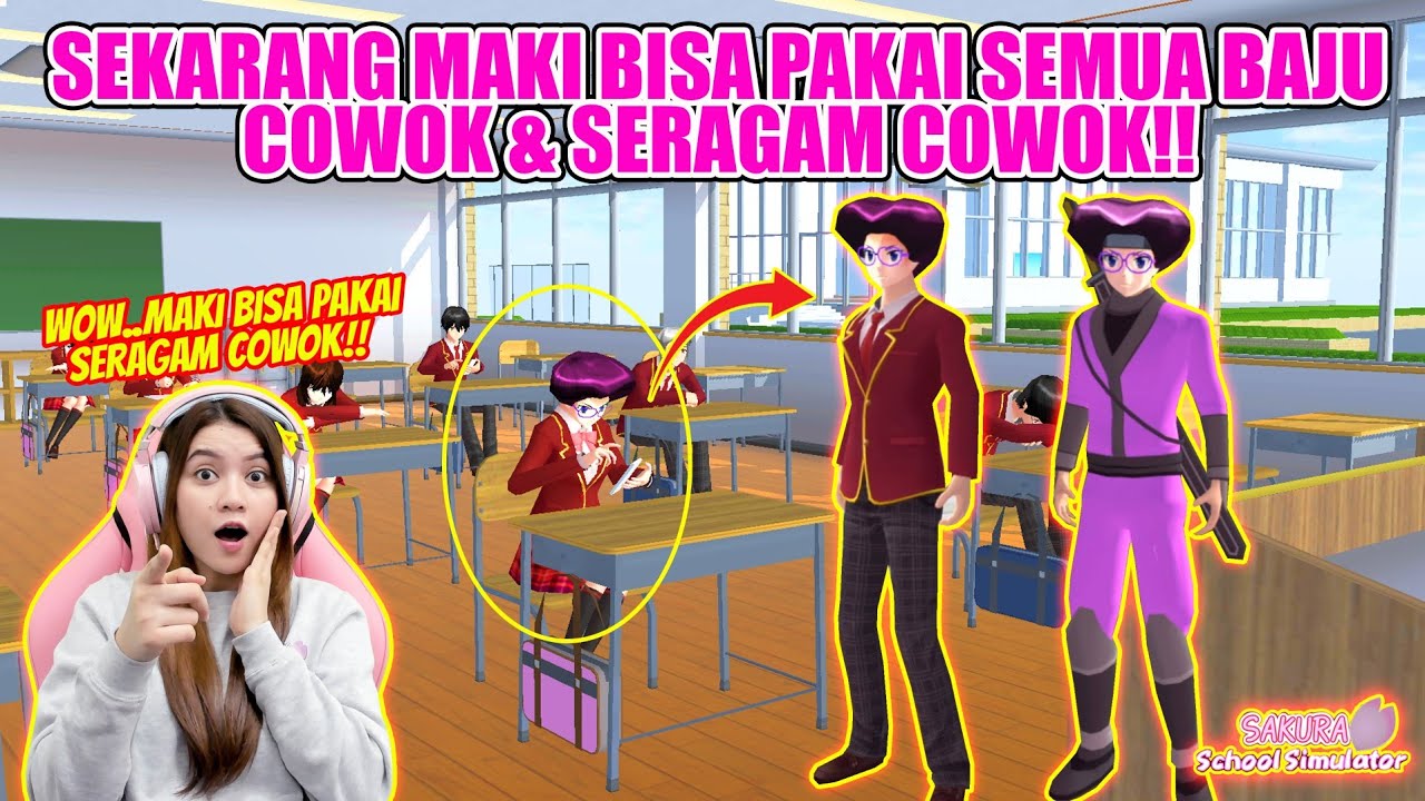 TUTORIAL/CARA ANAK CEWEK BISA PAKAI BAJU & SERAGAM COWOK!! SAKURA SCHOOL SIMULATOR - PART 331