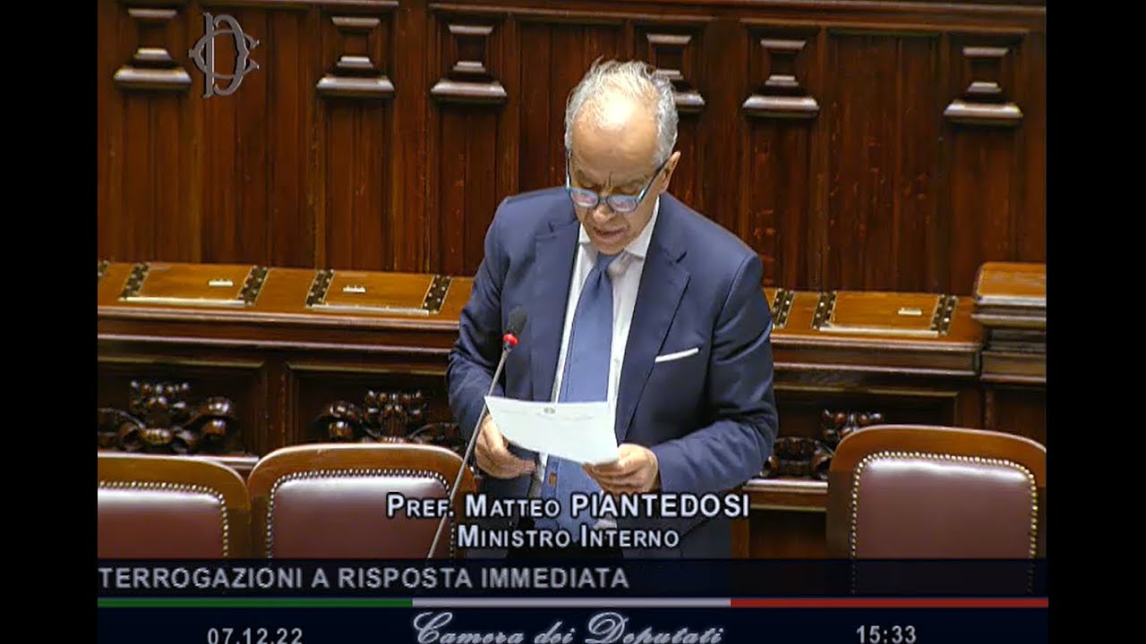 Question time alla Camera, il ministro Piantedosi risponde a quattro interrogazioni parlamentari