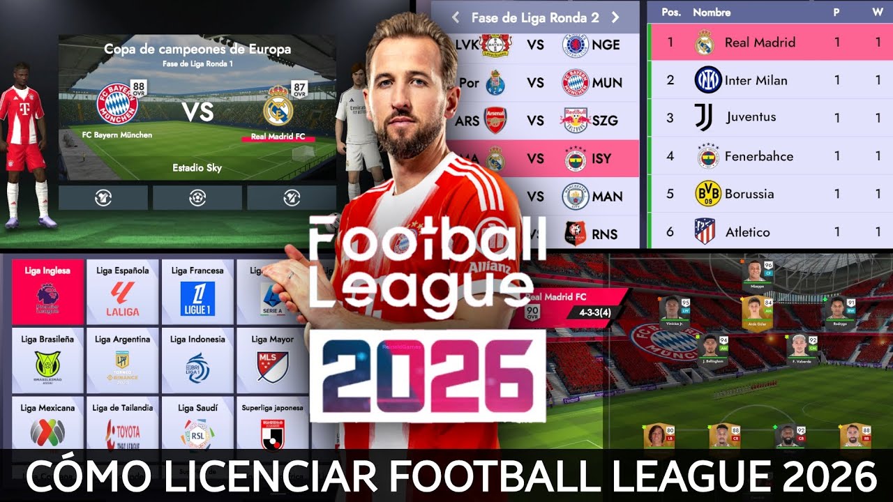 CÓMO LICENCIAR FOOTBALL LEAGUE 2026 | KITS, LOGOS, EQUIPOS Y JUGADORES REALES FICHAJES ACTUALIZADOS