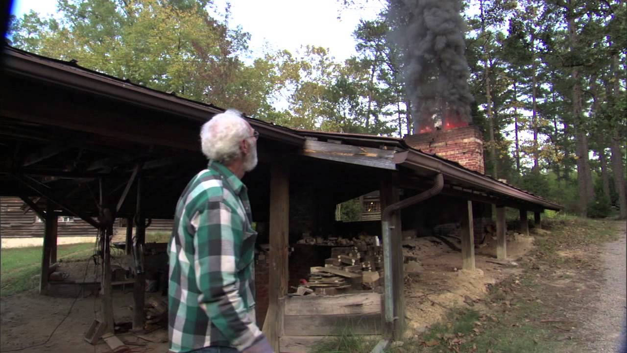Salt Firing and Adding Salt to the Kiln with Master Potter Vernon Owens