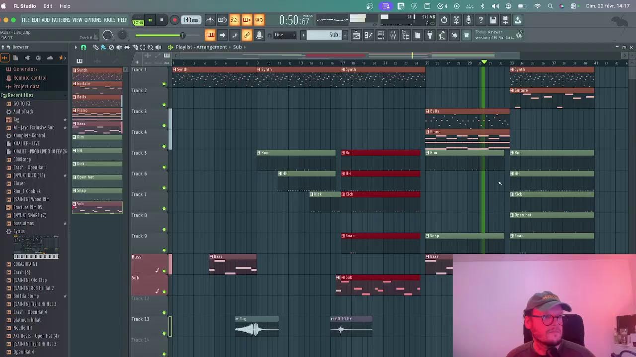 LIVE FR | Création d’une prod + mix d’un nouveau son (trap/drill/R&B) | Studio Khalief