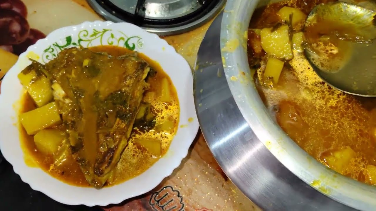 Bengali healthy food recipes . মাছের কণ্ঠদিয়ে সব্জী।বাঙালিদের অসাধারণ সুসম খাবার।