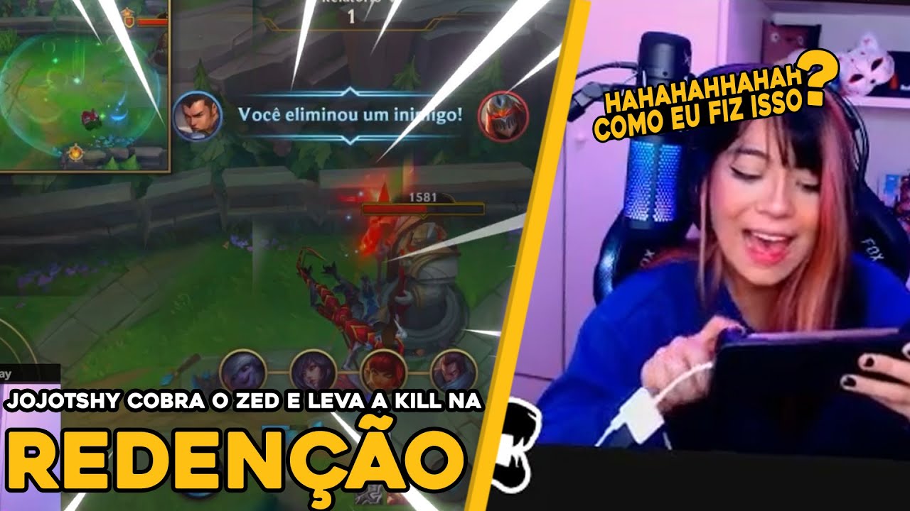 SNIPADA DE REDEN&Ccedil;&Atilde;O? JOJOTSHY PEGA KILL INCRIVEL COM A REDEN&Ccedil;&Atilde;O - WILD RIFT CLI