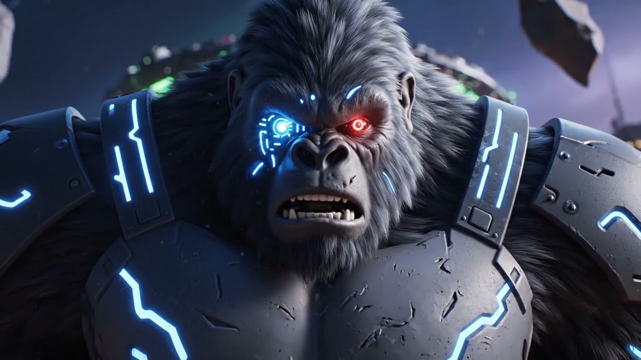 Kingkong vs alien warship