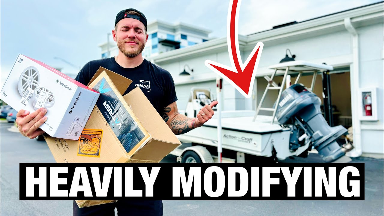 PROJECT SKIFF : Heavily Modifying my FACEBOOK MARKETPLACE action craft 1760 + VATRER LITHIUM BATTERY