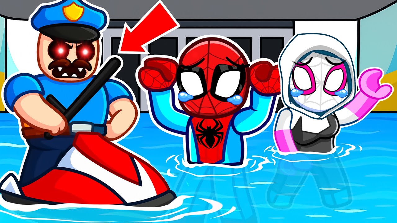 WATER BARRY'S PRISON RUN in Roblox!