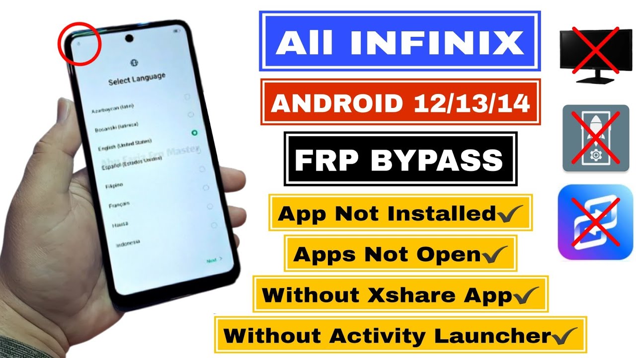 All Infinix Android 12/13/14 FRP Bypass Without PC 2024 | App Not Installed/Not Open |Without Xshare