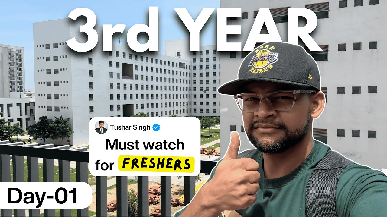 Third Year | Day-01 | Bennett University | College life 2025 | New Hostel room | #bennettuniversity