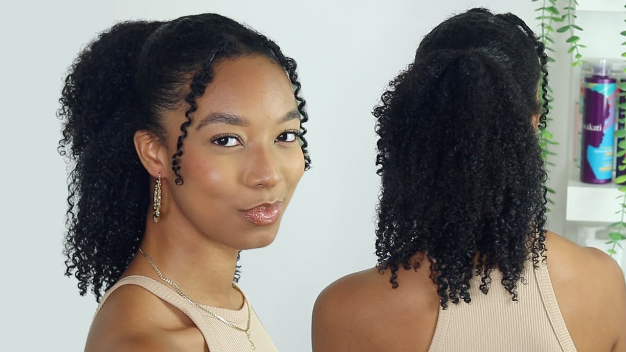 Wash Day Hairstyle | Half Up Half Down
