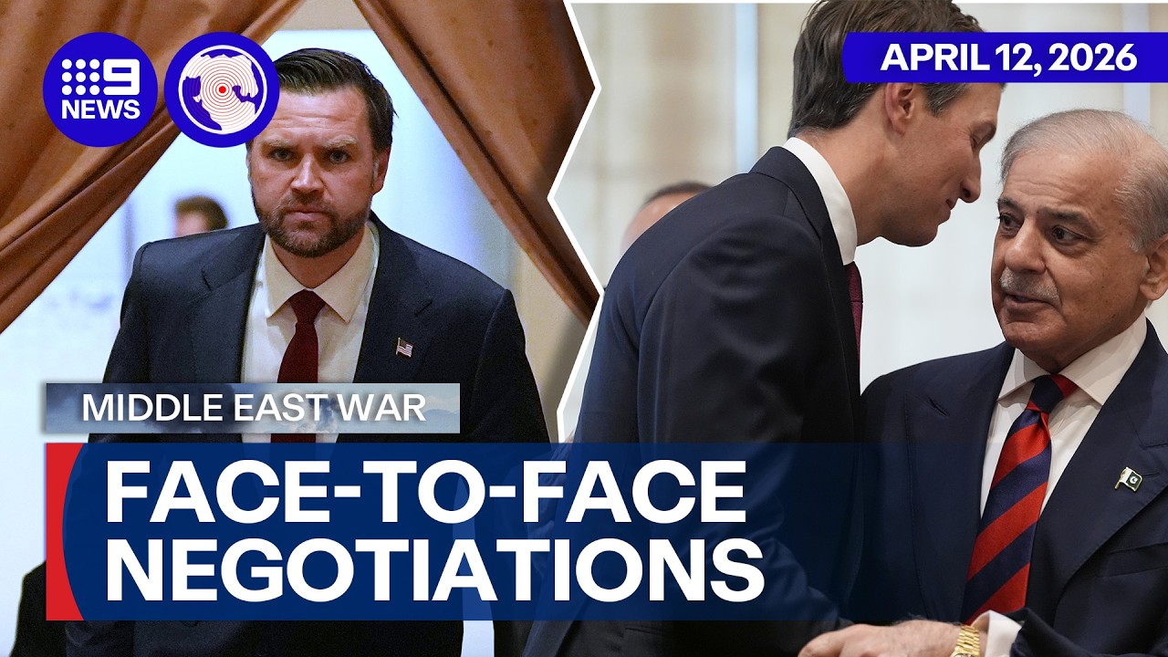 Peace talks extend for hours as U.S. and Iran work to end the war | 9 News Australia