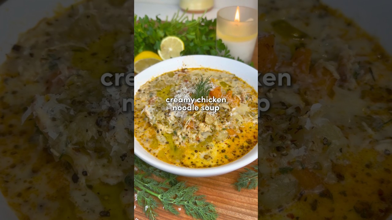 Сливочный куриный суп с лапшой и картофелем 🥣 (Полный рецепт на моем сайте и закреплен в разделе ...